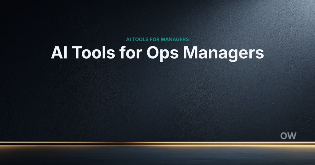 best ai tools for operations management