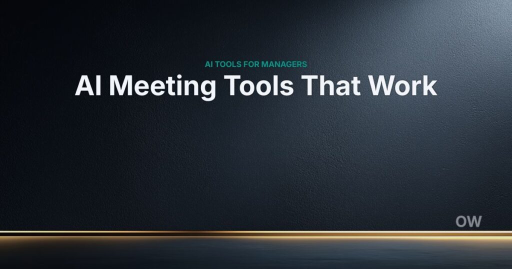 ai meeting tools for managers